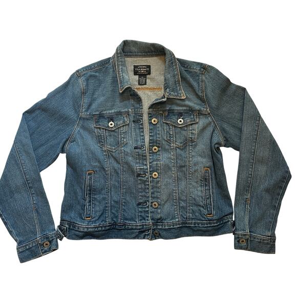 Vintage Y2K Ralph Lauren Polo Jeans Co Black Tag Denim Jacket XL Festival Travel - Picture 1 of 14